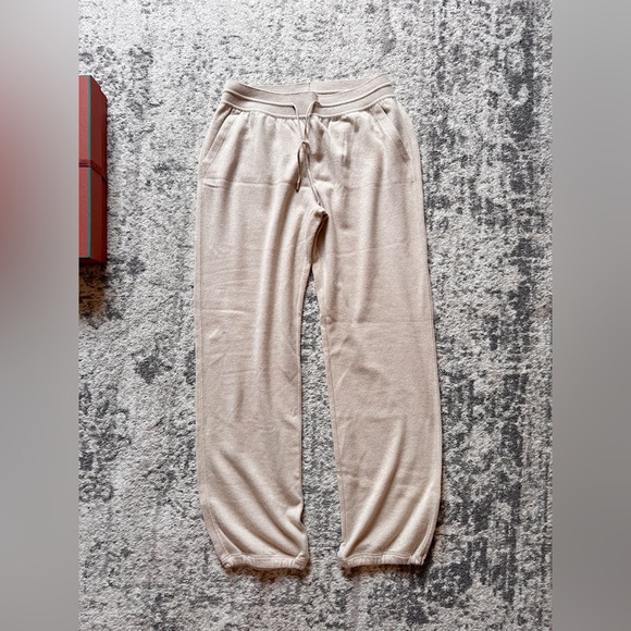 $2400 Loro Piana Merano Baby Cashmere Joggers Knit Pants 48 Beige - Picture 2 of 10